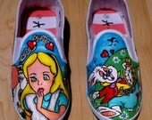 Alice In Wonderland Handpainted Pumps