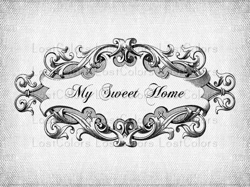 Digital Download My Sweet Home Iron on Transfer Fabric Transfer