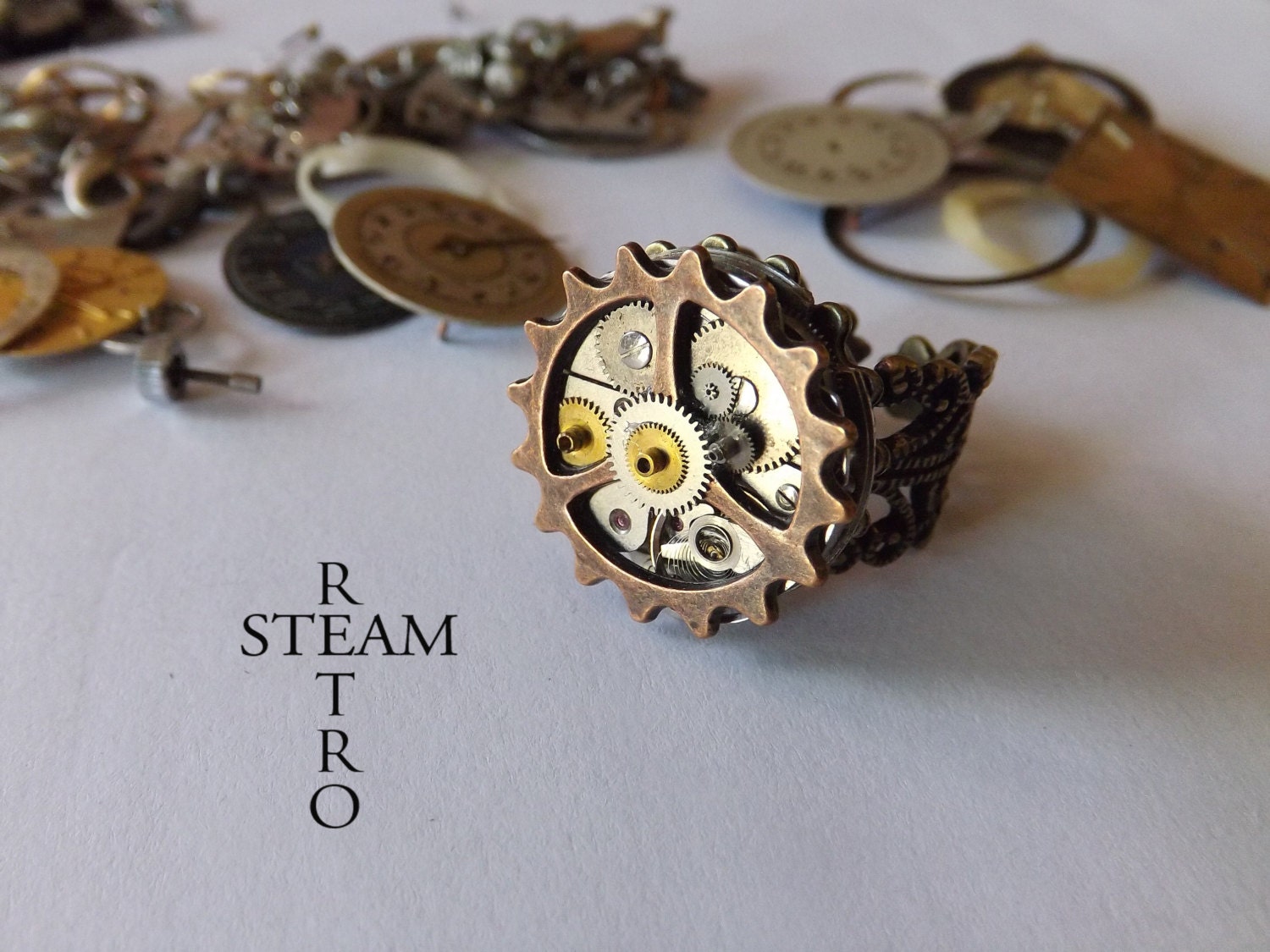 The Anarchy Punk Steampunk ring - Steampunk Jewelry by  Steamretro - SteamRetro