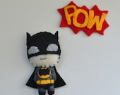 Handmade Eco Friendly Brooch - Two Part Felt Brooch - Batman