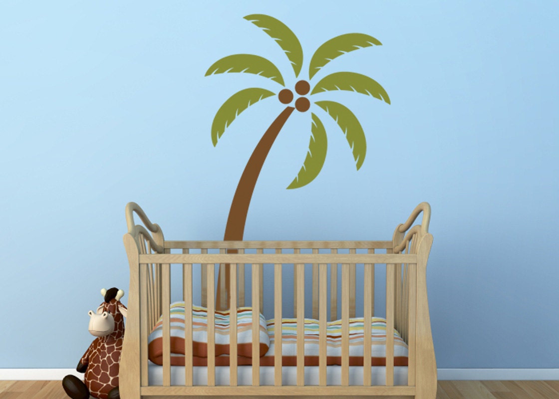 Palm Tree Vinyl Wall Decal size LARGE - Palm Tree Decal, Palm Tree Wall Art,  Palm Tree Décor, Hawaiian Wall Art, Tropical Wall Art