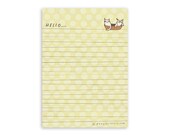 Owl / Pussycat LETTER PAD by boygirlparty - stationery notepad bird nature illustrated kawaii letter pad