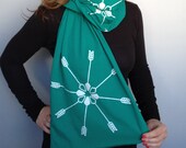 Arrowcrest Cotton Jersey Scarf- Screenprinted Turquoise
