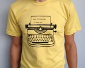 Dear Pittsburgh, I love you. Men's-Dijon Yellow-Organic Cotton Tshirt