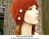 Instant Download Knitting Pattern - Knit Hat Knitting Pattern - Knit Hat Pattern for The Chunky Cloche Hat - PDF Pattern Womens Hat