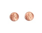 Tiny Penny Stud Earrings