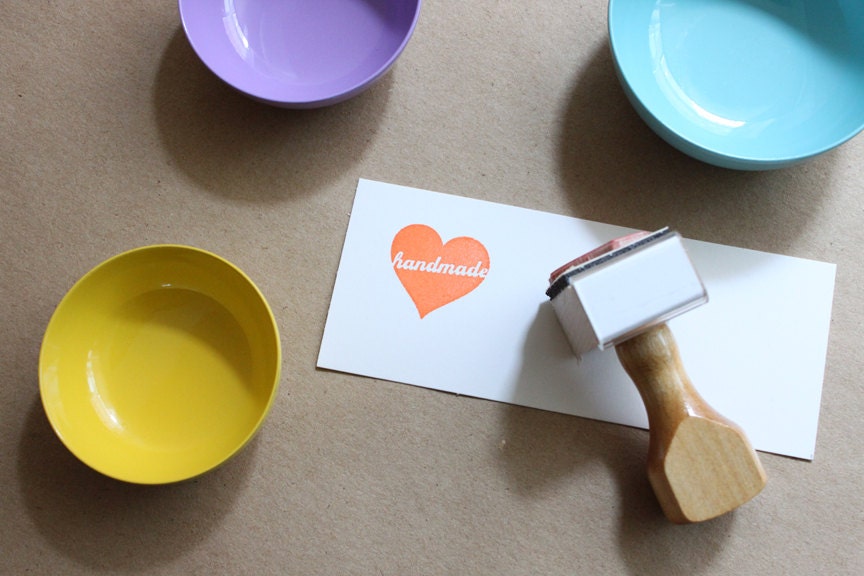 Handmade rubber stamp // wedding stamp for favors