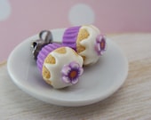 Lavender Cupcake - Studs / Post Earrings