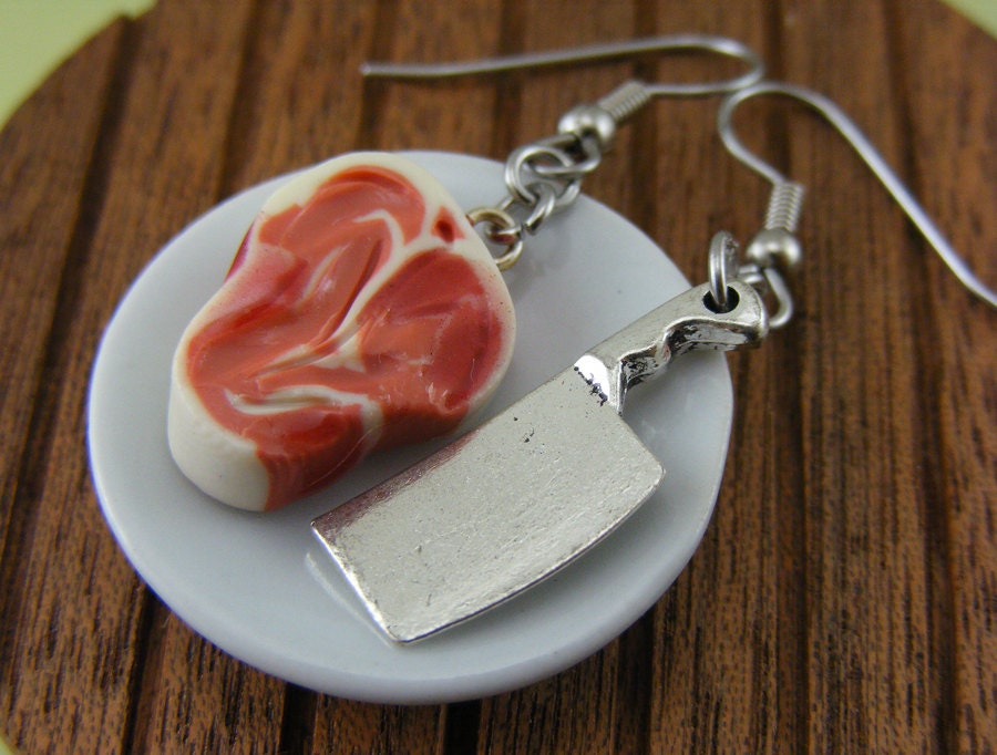 Steak and Cleaver Earrings