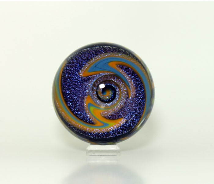 Handmade Art Glass Vortex Marble 28