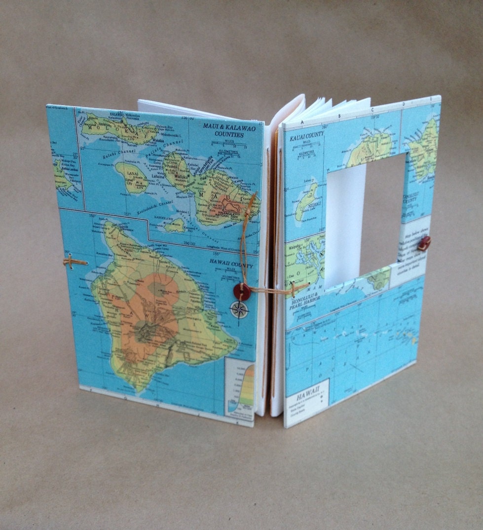 Hawaii Versatile Travel Journal Notebook Handmade for Artists, Scrapbookers and Writers --MADE TO ORDER