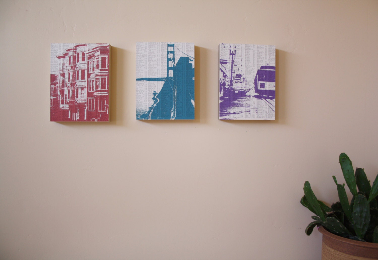 San Francisco - Large set of 3 Dark City Series Prints