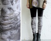 Bike Short Leggings - Distressed Jersey Faux Over the Knee layers - XS, S, M or L