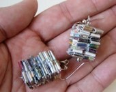 Eco Chic Paper Earrings - Stacked, Multicolored and Eco Chic