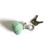 Mint Green Keychain Tiny Coin Purse Hand Knitted