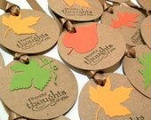 Handmade Thanksgiving Tags - Autumn Leaves - Thankful Thoughts of You (Set of 8) - AcarrdianCards