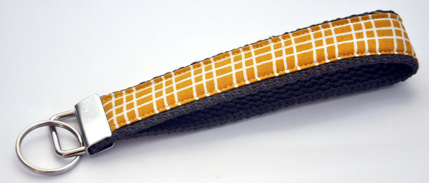 1 inch Olive Green Cotton Webbing with Mustard Lined Print