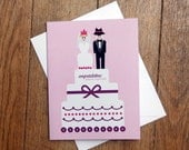 Wedding Congratulations blank card - You're Married