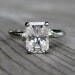 Radiant Moissanite Twig Engagement Ring, 1.67ct
