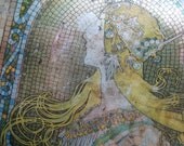 Vintage Recycled Art Deco Whitmans Candy Tin Ornament, Gifts under 20, Art Nouveau Lady, Princess, Vintage Home Decor