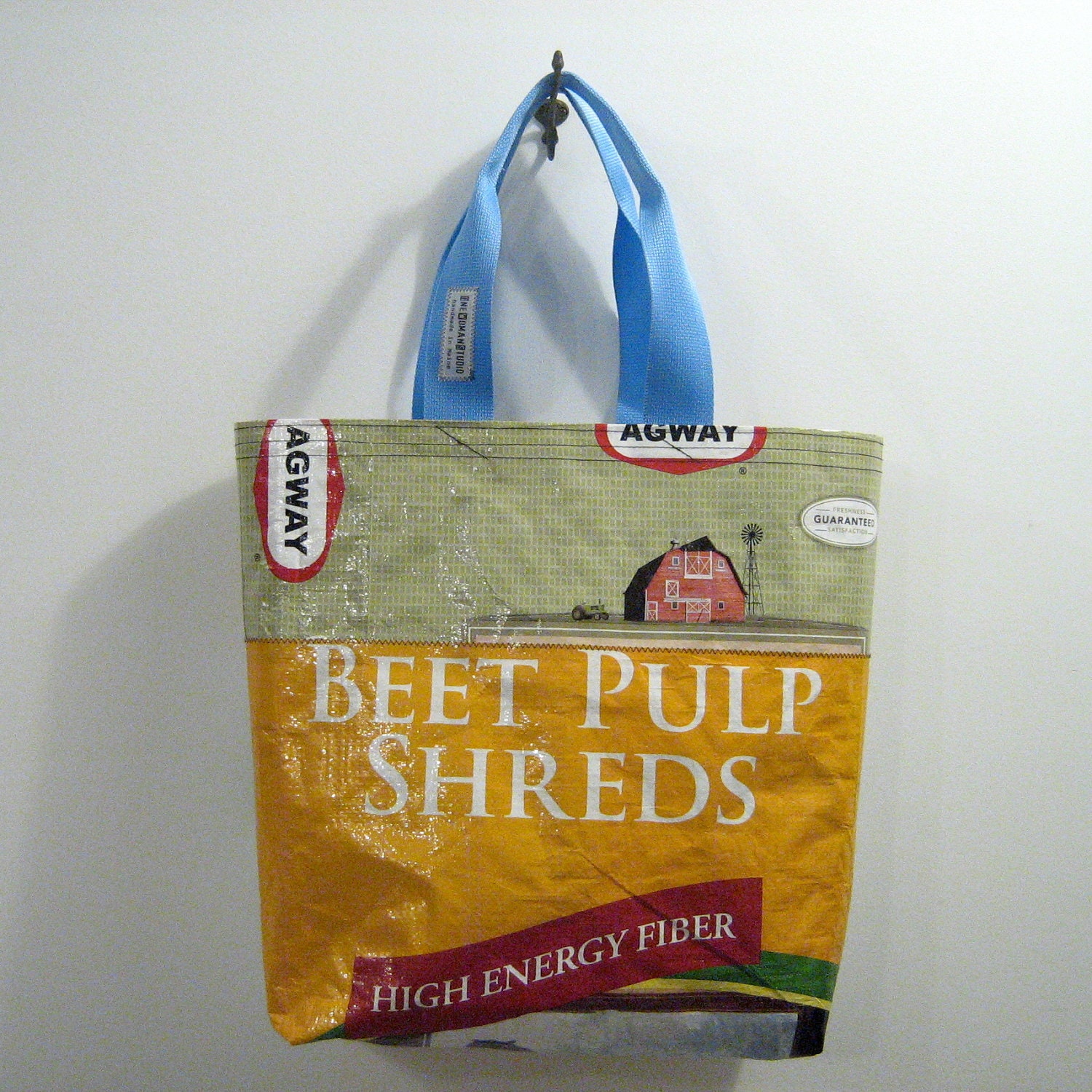 Recycled Feed Bag Tote - OneWomanStudio