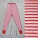 vintage c. 1960s red and white striped thermal wool blend leggings // Denmark skiwear