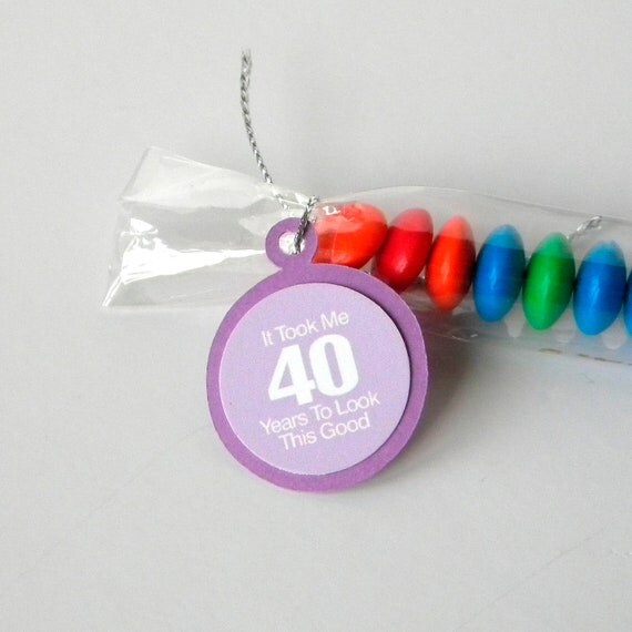 40th Birthday Party Favors - Orchid, Purple, It Took Me 40 Years to Look This Good, Candy Bags Il_570xn