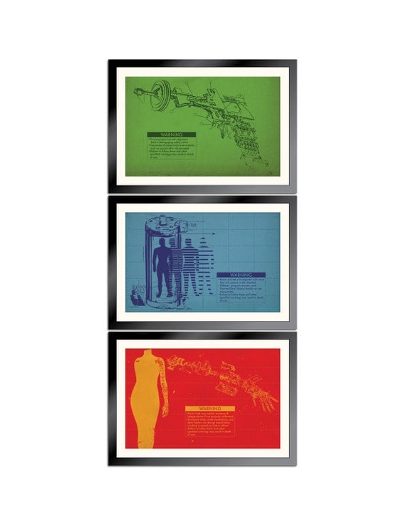 Science Fiction Danger Awareness 3-Poster Set