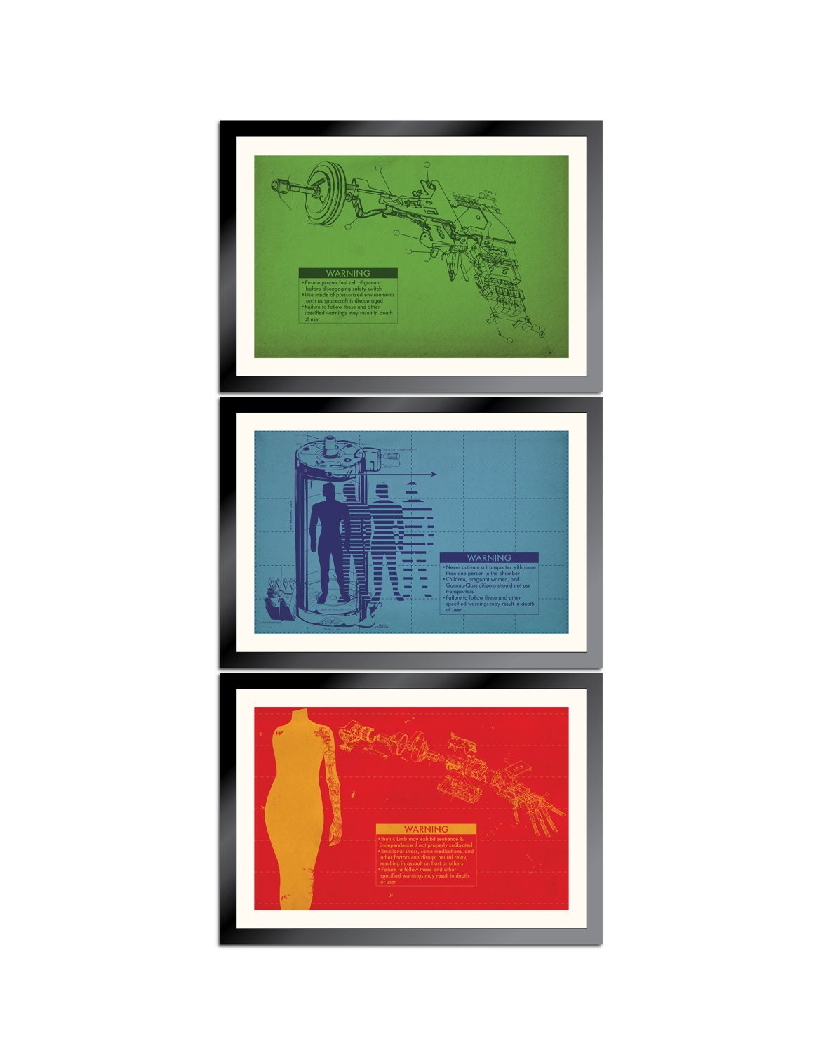 Science Fiction Danger Awareness 3-Poster Set