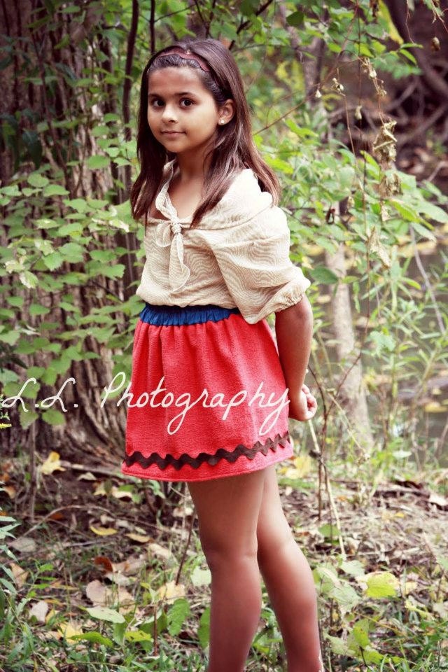 CLEARANCE- Zig Zag Colorblocked Red Skirt - Ready to ship - only size 7/8 left