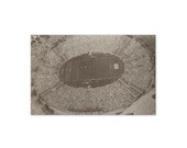 Football Stadium. Vintage 1970s Sports Art Print. Black and White Photography, Modern, Contemporary, Team. Ready to Frame. (No. 79)