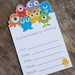 Little Monsters Party - Set of 8 Little Monster Invitations by The Birthday House