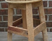 YOUR Custom Reclaimed Rustic and Recycled Natural Oak Barn Wood 18" - 23" Bar Stool or Chair