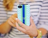 Personalized iPhone Case - Monogram iPhone Case - CHEVRON Collection, choice of color