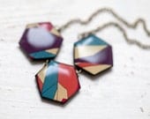 Geometric Necklace - Geometry jewelry - Color Blocking (BN021)