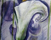 Fleur de Lily original painting New Orleans Fleur de Lis framed calla lily