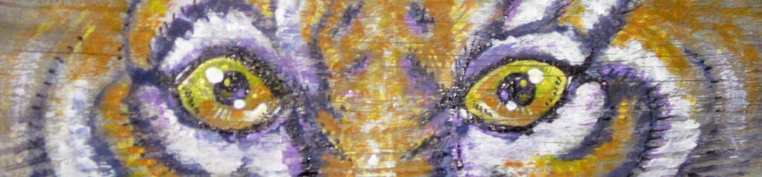 LSU Tiger Eyes original painting Mike the Tiger