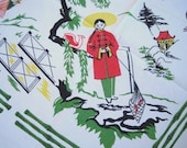 RARE Vintage Souvenir Tablecloth Orient