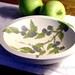 Painted Farmhouse Bowl Wooden Maple Decorative with Blackberries 9 inch