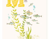 M is for Minnows - 5x7 art print