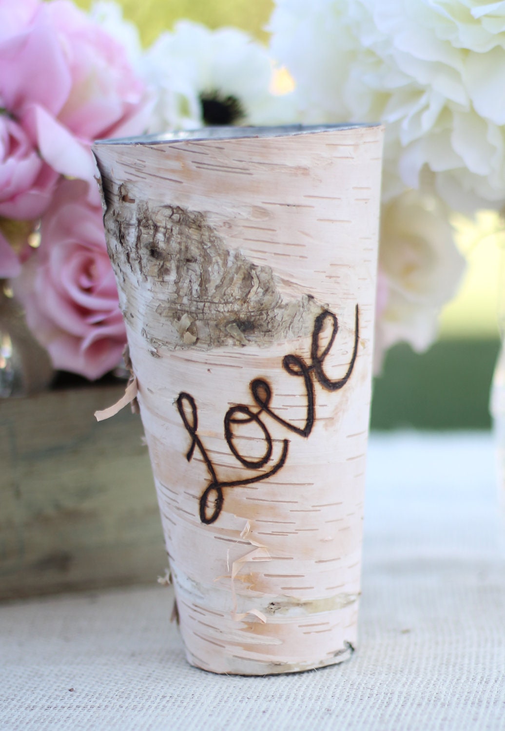 Birch Vase Mothers Day Gift Rustic Country Home Decor