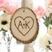 Personalized Sign Wood Tree Slice Rustic Chic Home Decor