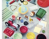 Plastics and Their Products vintage photo illustration page Midcentury industrial - Free U.S. shipping
