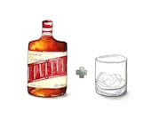 Bourbon and Empty Glass Print