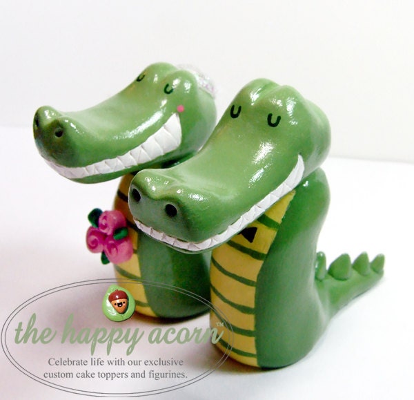 Wedding Cake Topper Alligators Gators READY TO SHIP