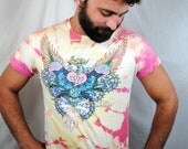RARE Vintage Grateful Dead - Not Fade Away - Tie Dye Tshirt - Signed by Artist 1980