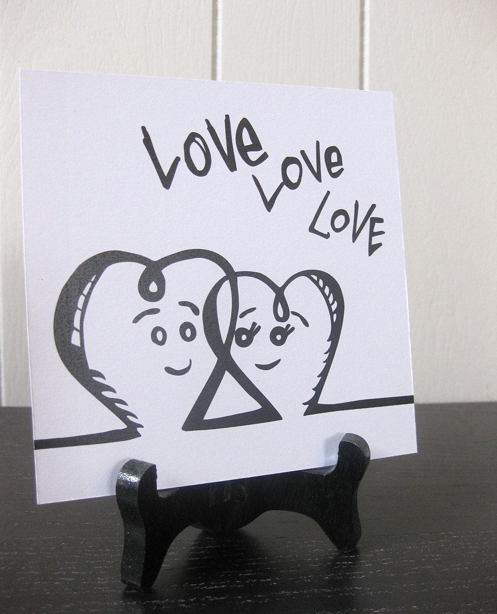 Love Love Love / Daily Peety Print (Black and White, 5 x 5)