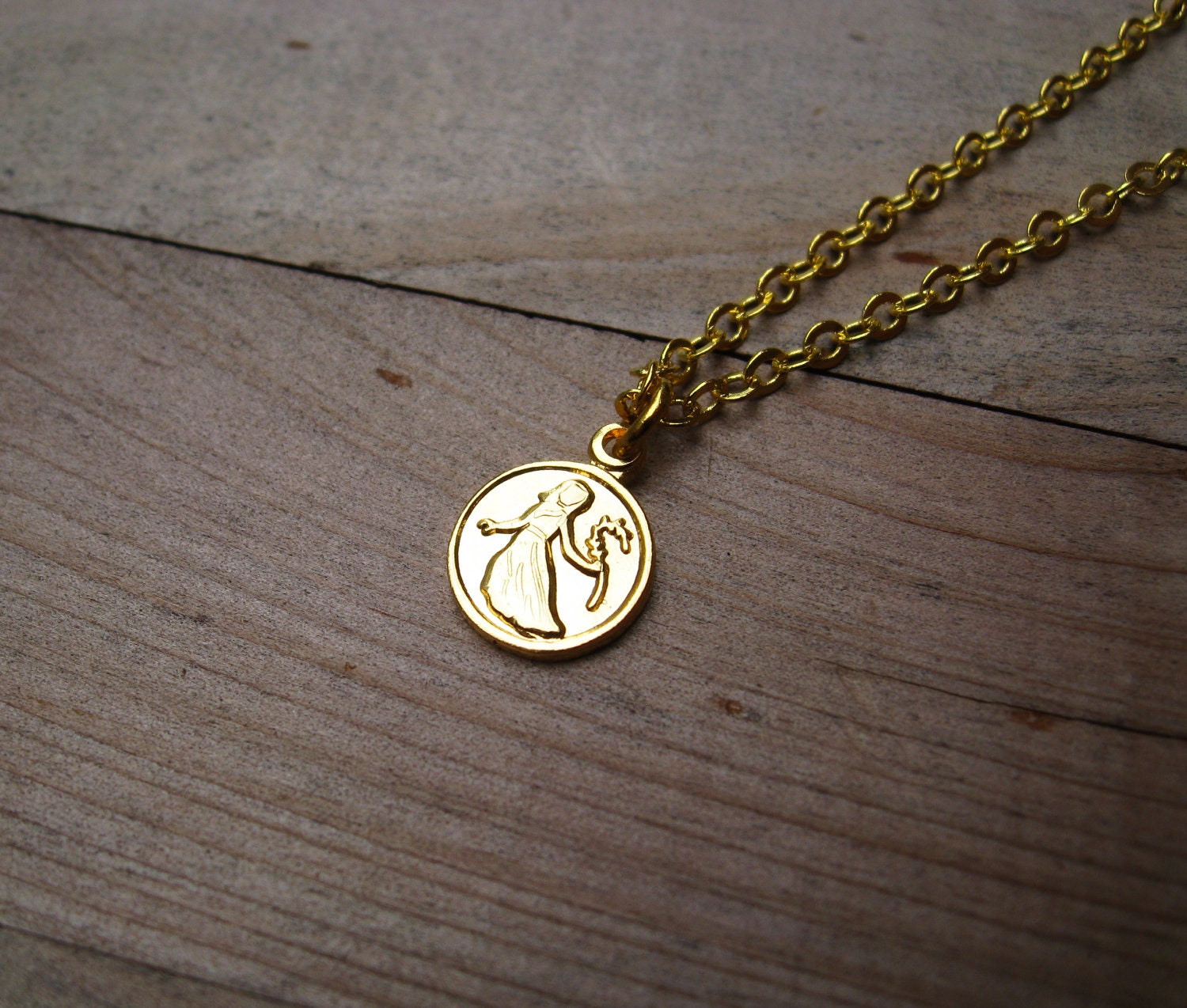 VIRGO // tiny zodiac charm necklace.
