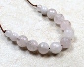 Nursing Necklace in Pale Pink Calming Rose Quartz Breastfeeding Baby Wearing