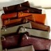 Handmade Leather Coin Purse, Cosmetic Purse or small Clutch